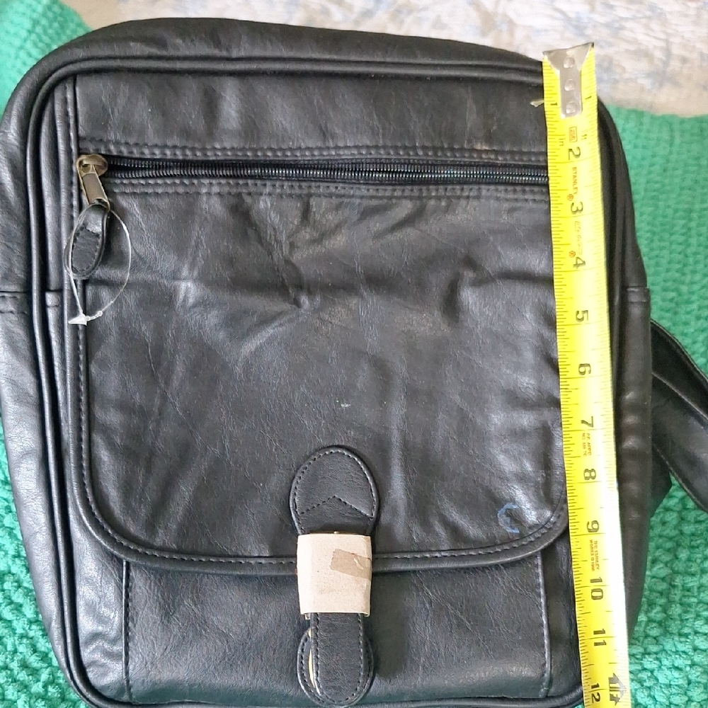 3 Black Leather Briefcase with Smooth Finish